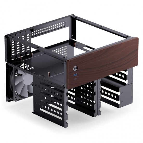 Jonsbo N4 NAS Case, Micro-ATX - Siyah Renk Kasa